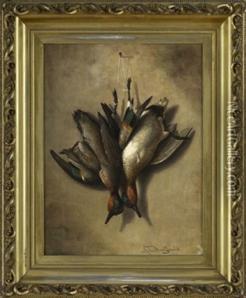 Nature Morte: Green-winged Teals Oil Painting - Richard La Barre Goodwin