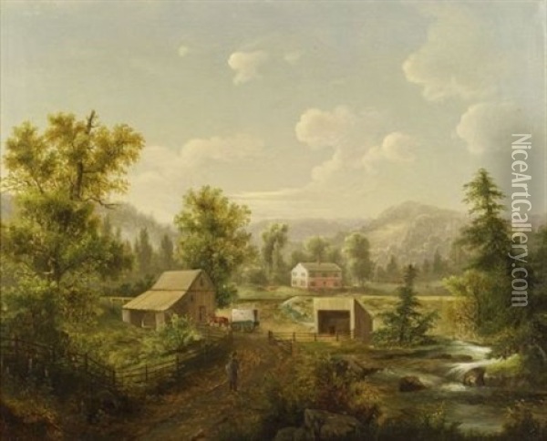 The Creek Oil Painting - David Johnson