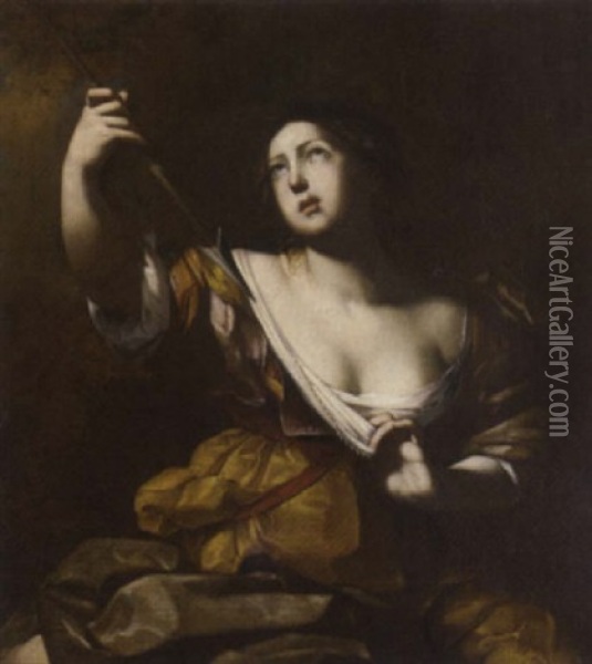 Saint Ursula Oil Painting - Francesco de Rosa