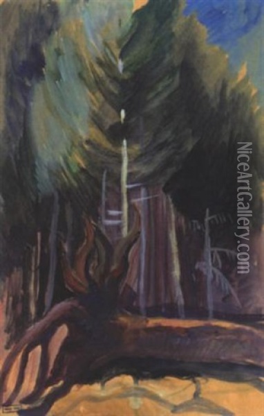 Sunlit Forest Oil Painting - Emily Carr