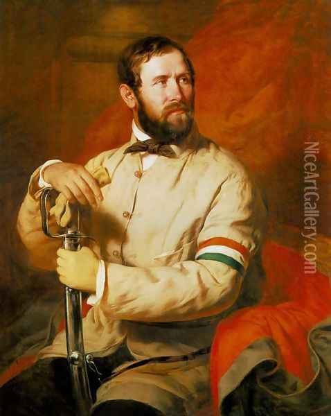 Nemzetortiszt, 1848 Oil Painting - Jozsef Borsos