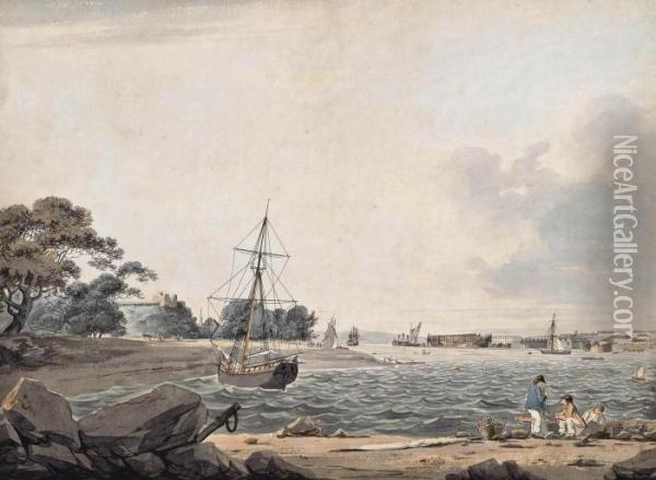 The Dockyard, Mutton Cove And Passage Oil Painting - William Payne