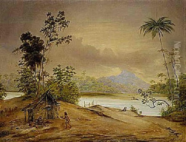 Rio Parahiba Bei Aldea Da Pedra, Brazil Oil Painting - Otto Grashof