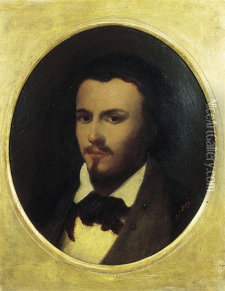 Portrait D'artiste Oil Painting - Gustave Dore