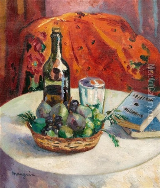 Still Life With Fruits Oil Painting - Henri Charles Manguin