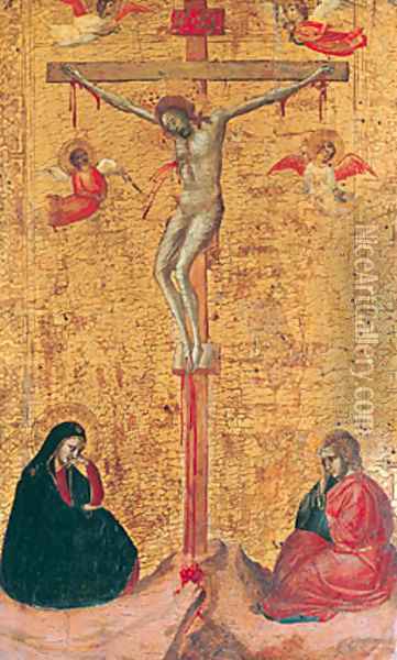 The Crucifixion ca 1325 Oil Painting - Bernardo Daddi