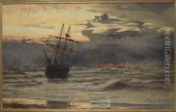 Dawn After the Storm Oil Painting - William Lionel Wyllie