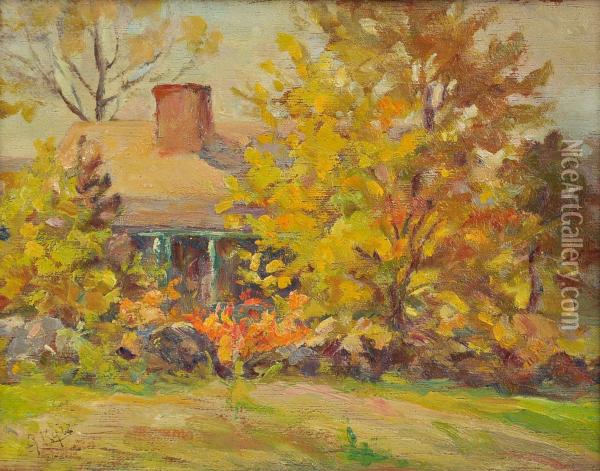 Cottage Oil Painting - Georgina Moutray Kyle