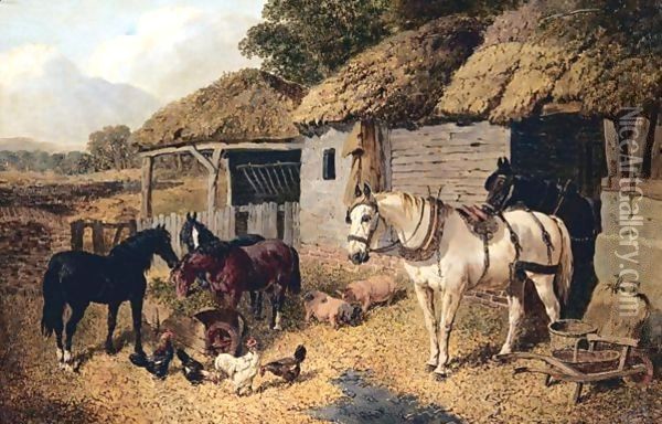 The Farmyard 5 Oil Painting - John Frederick Herring Snr