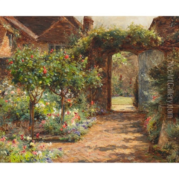 The Garden Path Oil Painting - Harold Joseph Swanwick