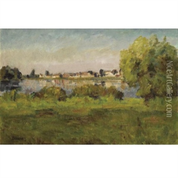 La Seine Entre Vetheuil Et Lavacourt Oil Painting - Abel Louis Alphonse Lauvray