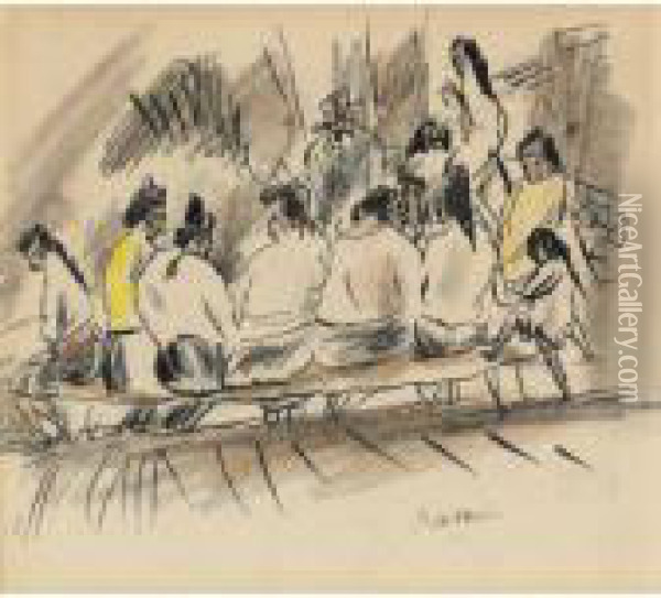 4 Dessins Oil Painting - Jules Pascin