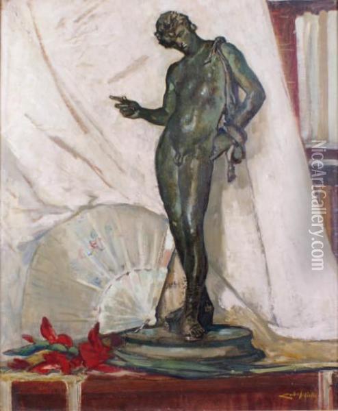 Statue D'apollon Oil Painting - Almery Lobel-Riche