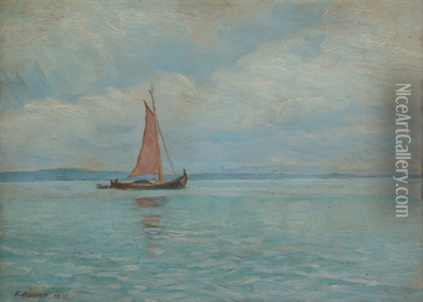 Segelboot Auf Dem Genfersee Oil Painting - Francois-Louis-David Bocion