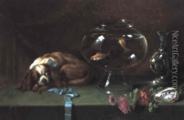 Pets Oil Painting - William Perring Hollyer