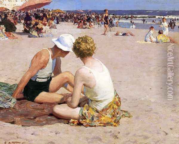 A Summer Vacation Oil Painting - Edward Henry Potthast