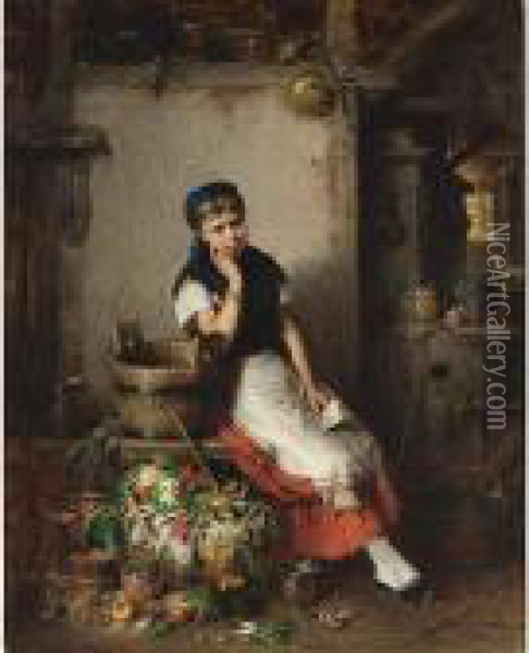 The Love Letter Oil Painting - Hermann Kern