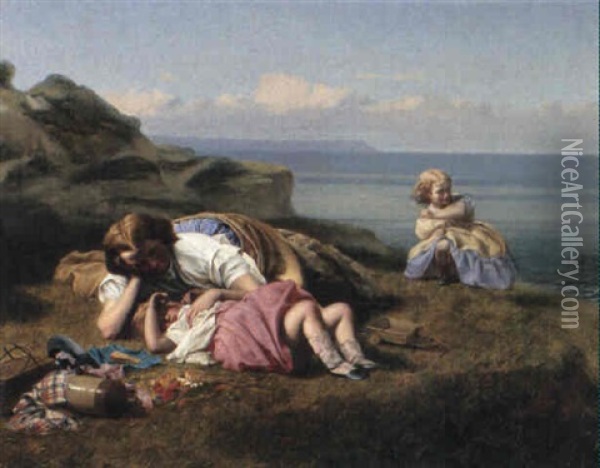 The Picnic Oil Painting - William Crosby