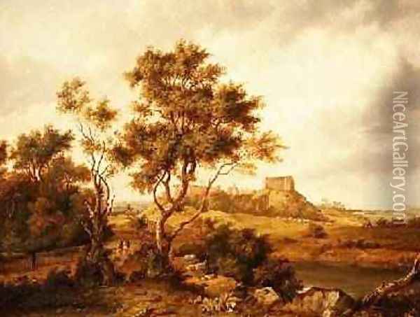 Carisbrooke Castle Isle of Wight Oil Painting - Patrick Nasmyth