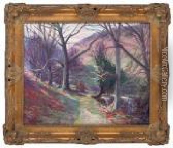 Wellfield Coombe, Countisbury, Exmoor Oil Painting - Harry Phelan Gibb