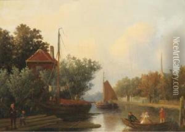 The Ferry Oil Painting - Joseph Bles