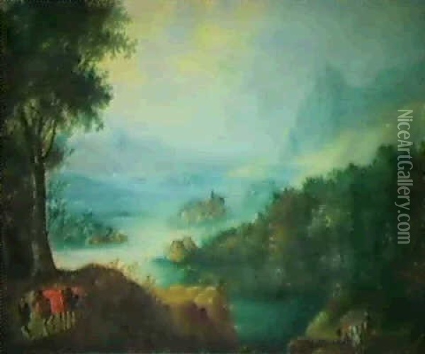 Paysage De La Vallee Du Rhin Oil Painting - Tobias Veraagt