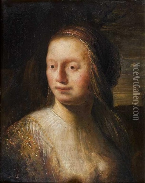 Portrait De Femme En Buste Oil Painting - Isaac De Joudreville