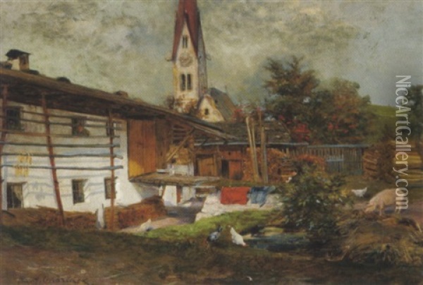 Dorf Vill Bei Innsbruck Oil Painting - Frans Ondrusek