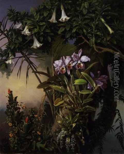 Fleurs Exotiques Oil Painting - Ernst Papf