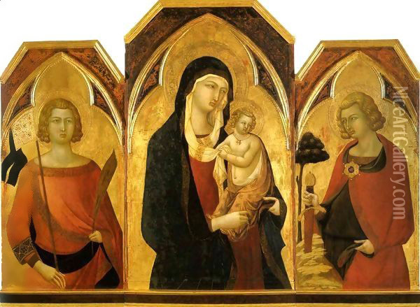 Madonna and Child with Saints Oil Painting - Bartolommeo Bulgarini