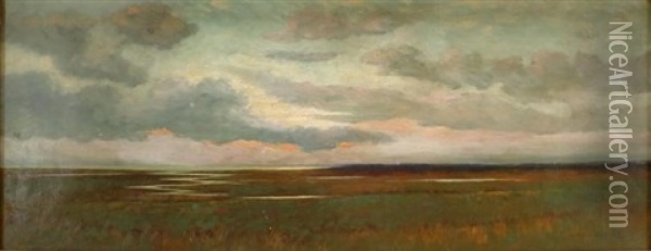 Cape Cod Marshes Oil Painting - Arthur Hoeber