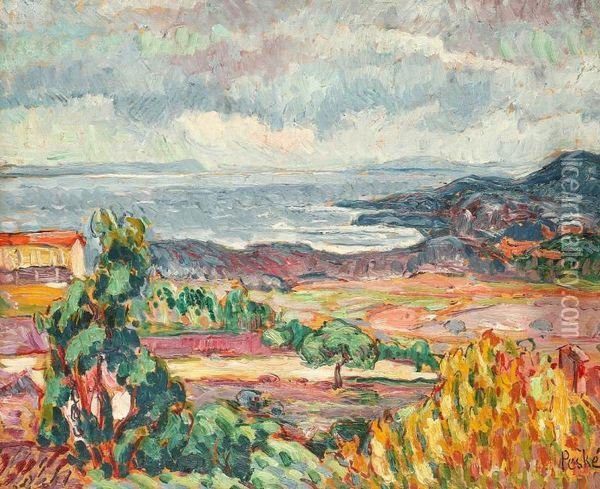 Paysage Marin Oil Painting - Jean Peske