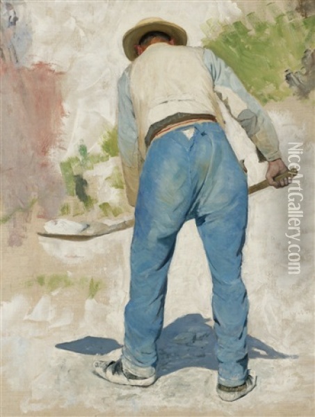 Tradgardsmastaren Oil Painting - Carl Olof Larsson