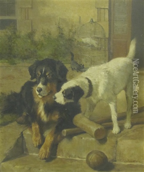 Best Of Friends Oil Painting - Carl Suhrlandt