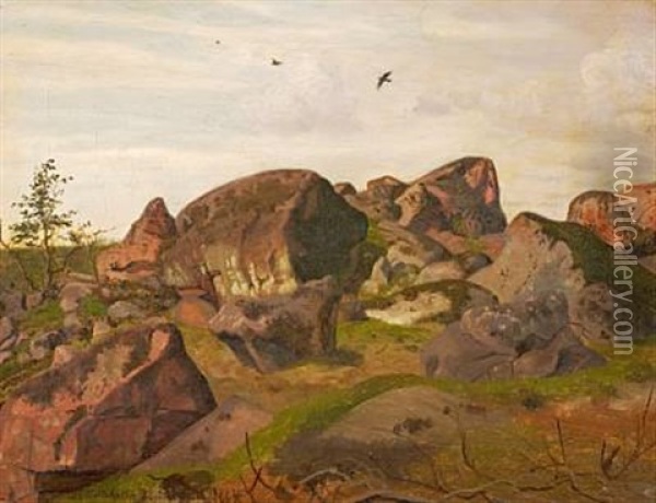 Big Rocks At Rosjo Near Stockholm Oil Painting - Vilhelm Peter Karl Kyhn