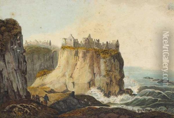 Dunluce Castle, County Antrim Oil Painting - William Bourke Kirwan