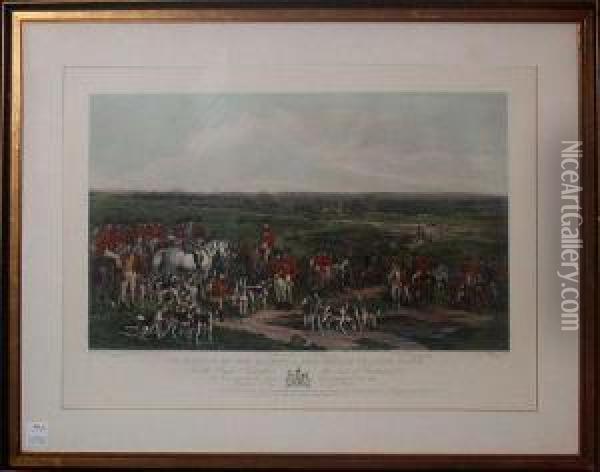 The Meeting Of Her Majesty's Stag Hounds On Ascot Heath Oil Painting - Sir Francis Grant