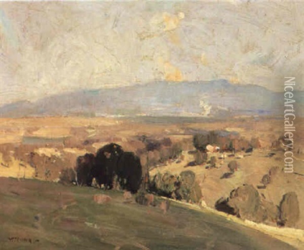 Landscape With Distant Farm Oil Painting - William Beckwith Mcinnes