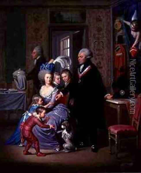 The Family of Judge Lecoq at Arras Oil Painting - Dominique (Guillaume Dominique Jacques) Doncre