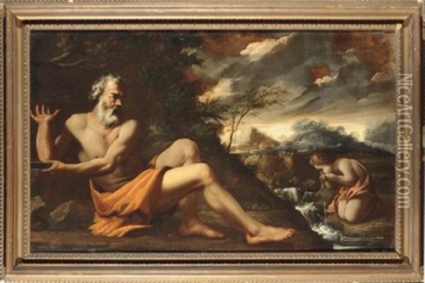 Allegoria Di Fiume Oil Painting - Giovanni Battista Bonocore