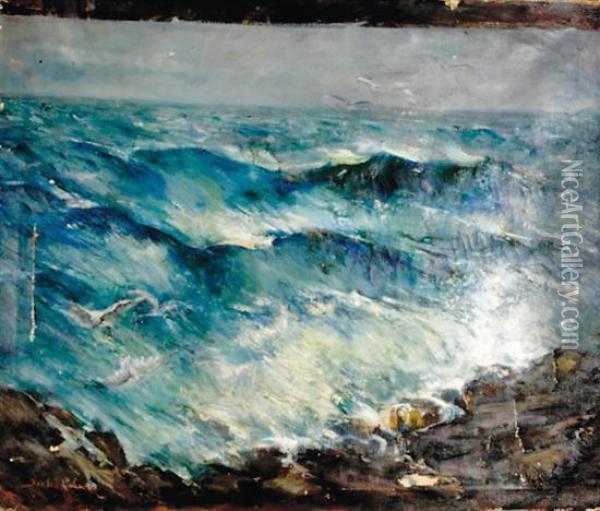 Marine Scene Oil Painting - Isabel M. Cohen