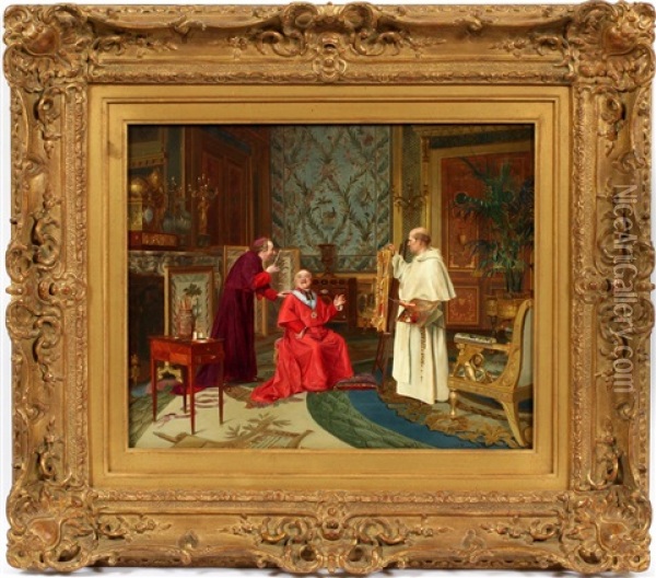 Art Connoisseur Oil Painting - Victor Marais-Milton