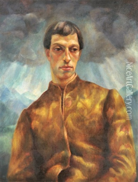 The Portrait Of Jozsef Pecsi Oil Painting - Erzsebet Korb