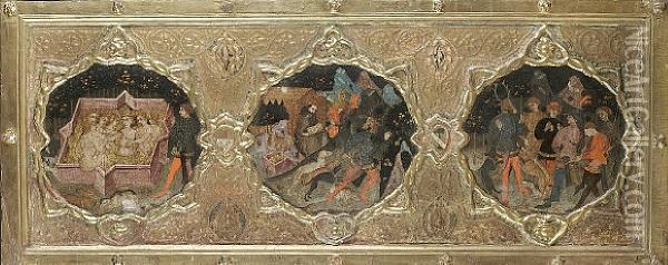 The Story Of Diana And Actaeon Oil Painting - Master Of The Hercules Cassone