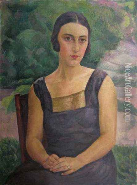 Portret Kobiety Oil Painting - Maurice Mendjisky