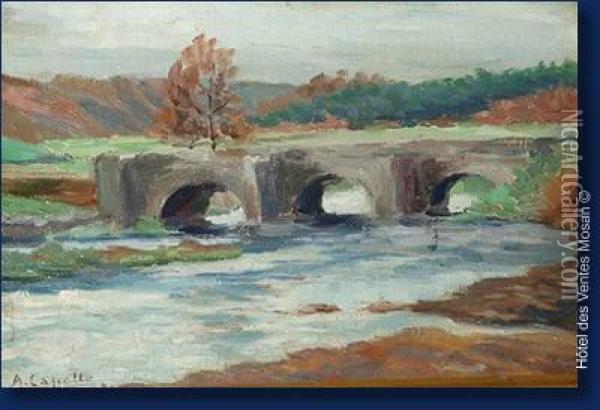 Le Pont Saint-lambert Oil Painting - Aristide Capelle