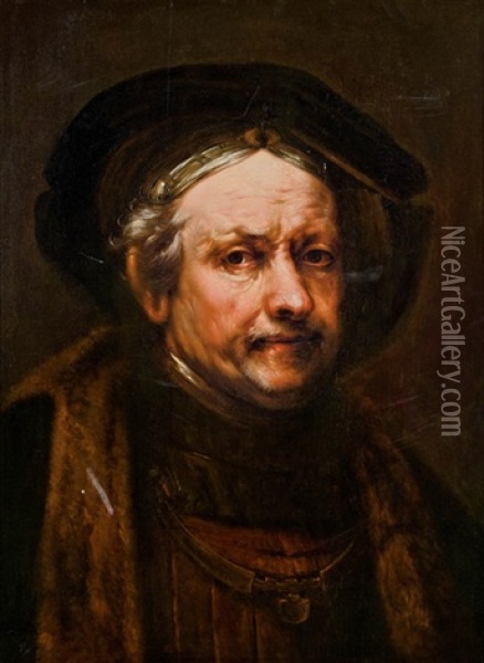 Selbstportrat Rembrandts Oil Painting -  Rembrandt van Rijn