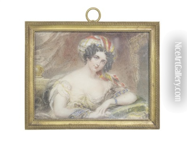 Corisande Armandine Leonie Sophie Bennett Nee De Gramont, Countess Of Tankerville (1783-1865) Oil Painting - John Linnell