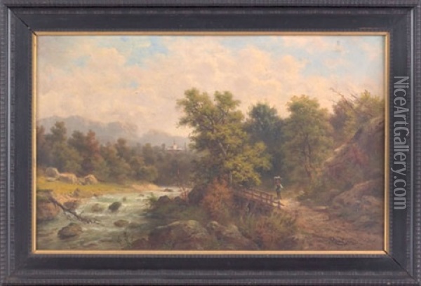 Landscape Oil Painting - Julius Karl Rose