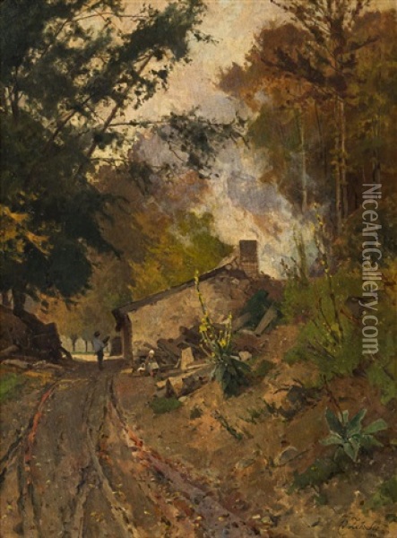 Kalkofen Im Wienerwald Bei Baden In Niederosterreich Oil Painting - Eduard Zetsche